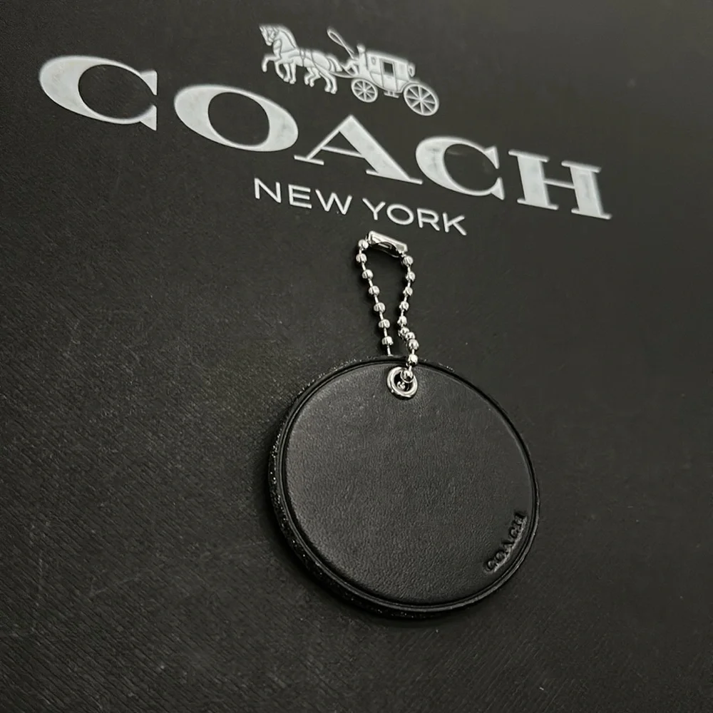 Coach X NASA Space ASTRONAUT Black Multi Leather Bag Charm Rare Star Glitter - Picture 8 of 9